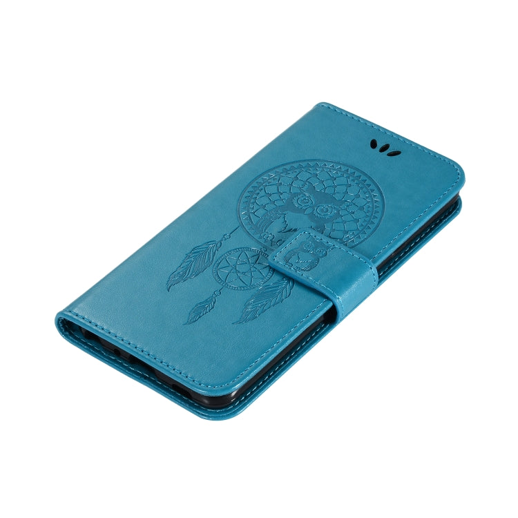 For Samsung Galaxy A12 Wind Chime Owl Embossing Pattern Horizontal Flip Leather Case, with Holder & Card Slots & Wallet