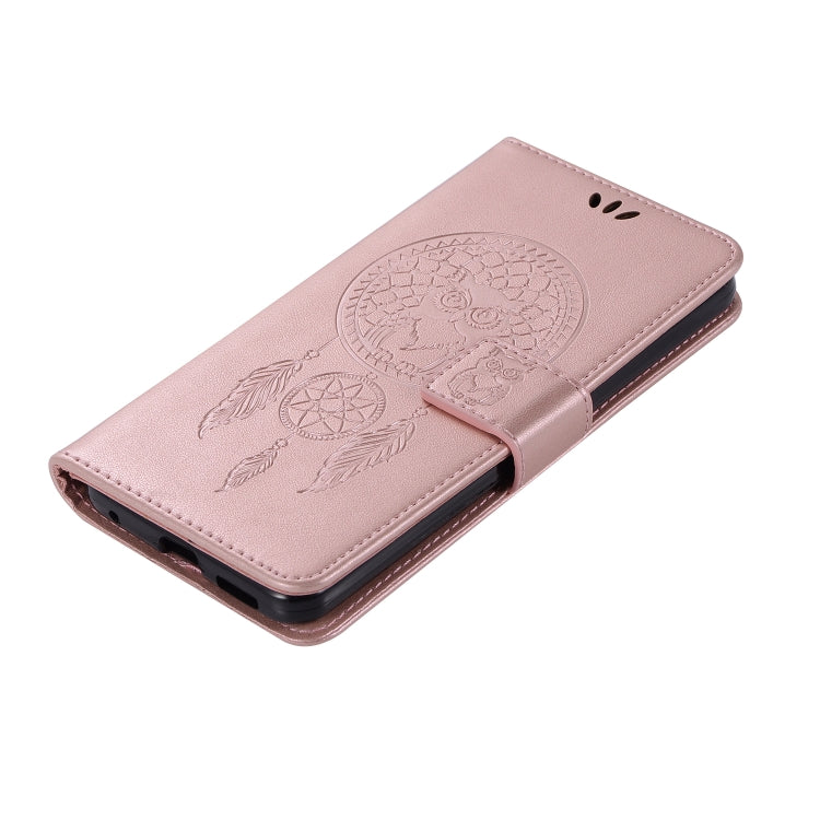For Samsung Galaxy A12 Wind Chime Owl Embossing Pattern Horizontal Flip Leather Case, with Holder & Card Slots & Wallet