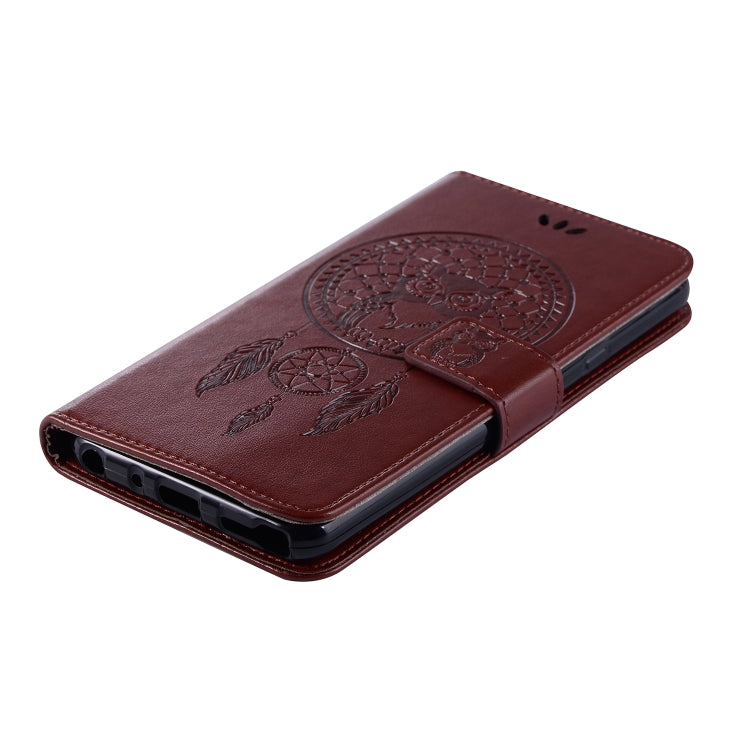 For Samsung Galaxy A12 Wind Chime Owl Embossing Pattern Horizontal Flip Leather Case, with Holder & Card Slots & Wallet