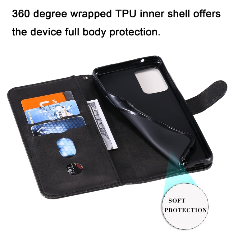For Samsung Galaxy A72 5G/4G Fashion Calf Texture Zipper Horizontal Flip Leather Case with Stand & Card Slots & Wallet Function