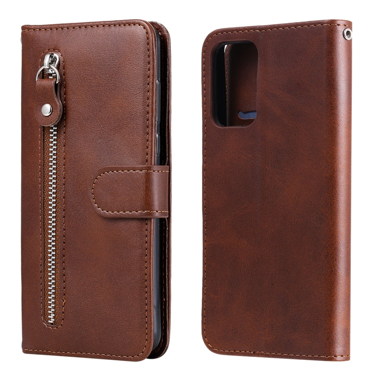 For Samsung Galaxy A72 5G/4G Fashion Calf Texture Zipper Horizontal Flip Leather Case with Stand & Card Slots & Wallet Function
