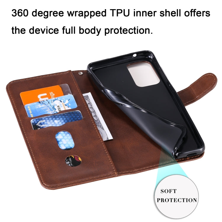 For Samsung Galaxy A72 5G/4G Fashion Calf Texture Zipper Horizontal Flip Leather Case with Stand & Card Slots & Wallet Function