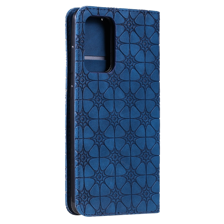 For Samsung Galaxy A52 5G / 4G Lucky Flowers Embossing Pattern Magnetic Horizontal Flip Leather Case with Holder & Card Slots