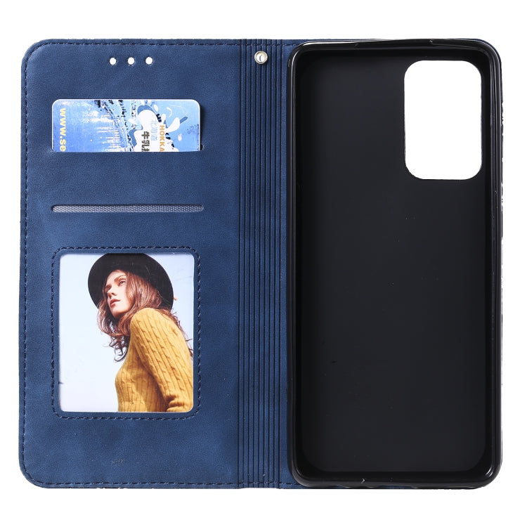 For Samsung Galaxy A52 5G / 4G Lucky Flowers Embossing Pattern Magnetic Horizontal Flip Leather Case with Holder & Card Slots