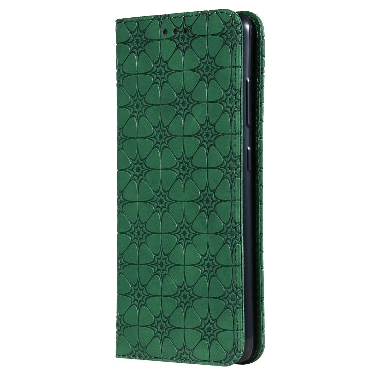 For Samsung Galaxy A52 5G / 4G Lucky Flowers Embossing Pattern Magnetic Horizontal Flip Leather Case with Holder & Card Slots