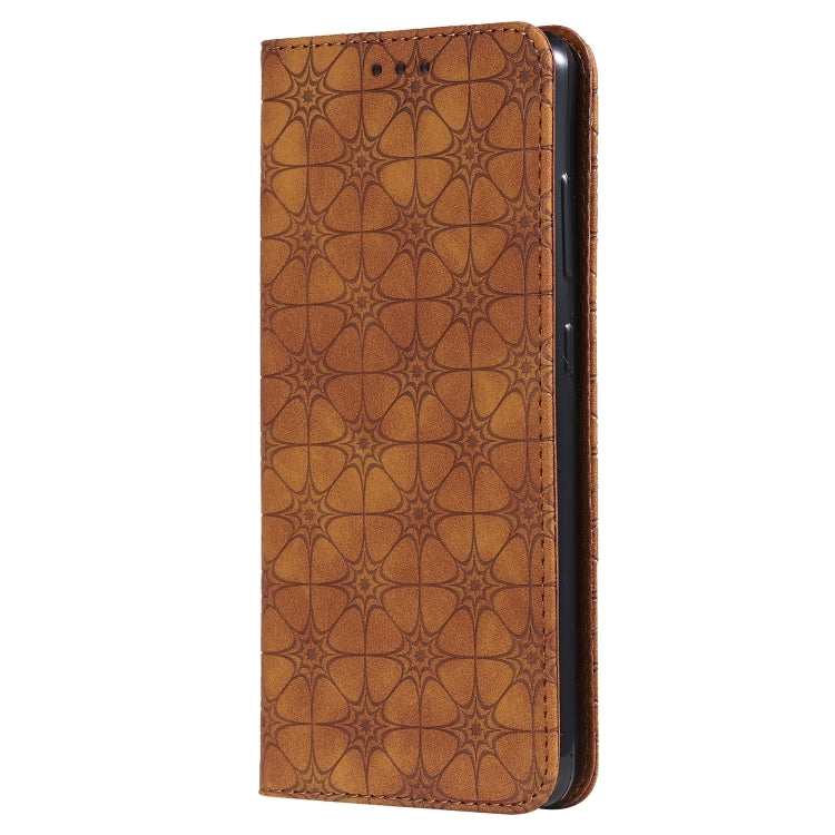 For Samsung Galaxy A52 5G / 4G Lucky Flowers Embossing Pattern Magnetic Horizontal Flip Leather Case with Holder & Card Slots
