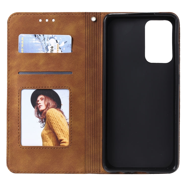 For Samsung Galaxy A52 5G / 4G Lucky Flowers Embossing Pattern Magnetic Horizontal Flip Leather Case with Holder & Card Slots