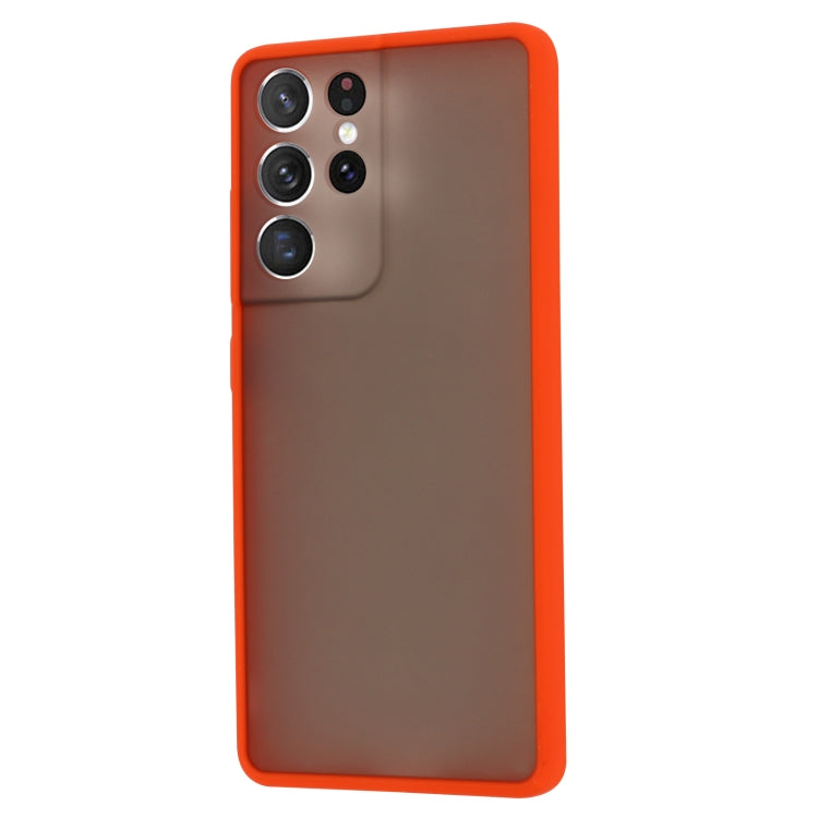 For Samsung Galaxy S21 Ultra  5G Skin Hand Feeling Series Shockproof Frosted PC + TPU Protective Case