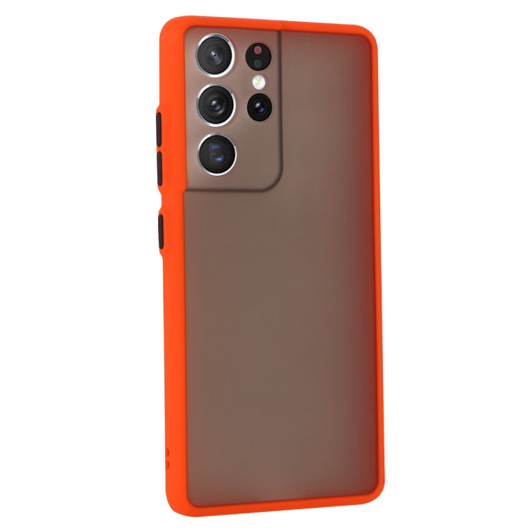 For Samsung Galaxy S21 Ultra  5G Skin Hand Feeling Series Shockproof Frosted PC + TPU Protective Case