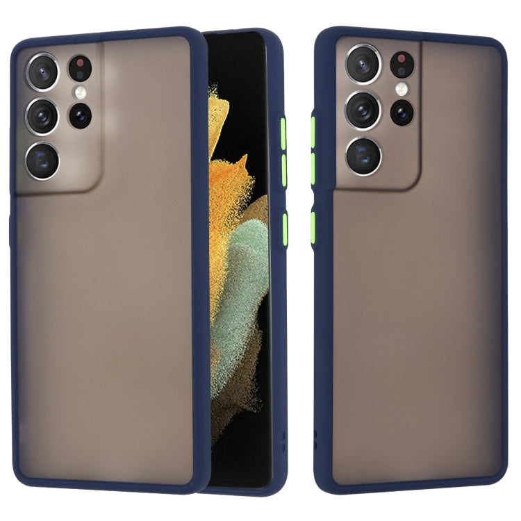 For Samsung Galaxy S21 Ultra  5G Skin Hand Feeling Series Shockproof Frosted PC + TPU Protective Case