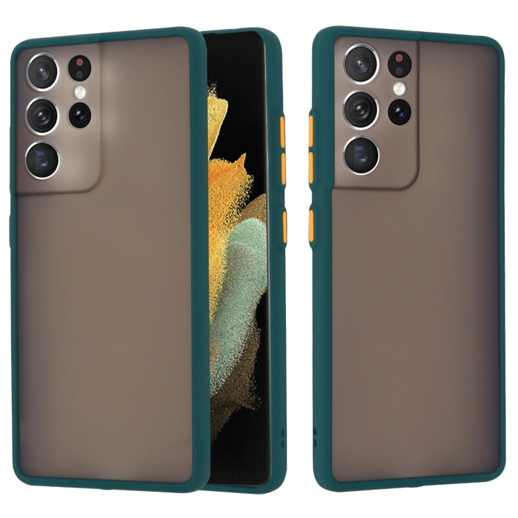 For Samsung Galaxy S21 Ultra  5G Skin Hand Feeling Series Shockproof Frosted PC + TPU Protective Case