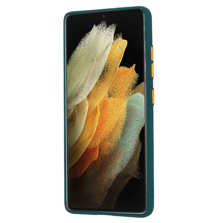 For Samsung Galaxy S21 Ultra  5G Skin Hand Feeling Series Shockproof Frosted PC + TPU Protective Case
