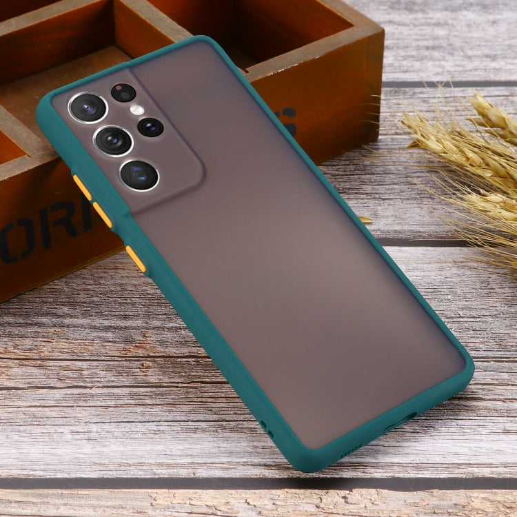 For Samsung Galaxy S21 Ultra  5G Skin Hand Feeling Series Shockproof Frosted PC + TPU Protective Case