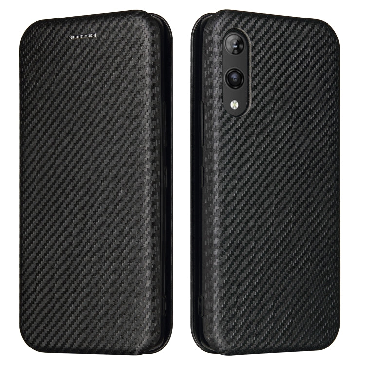For Rakuten Hand Carbon Fiber Texture Horizontal Flip TPU + PC + PU Leather Case with Card Slot