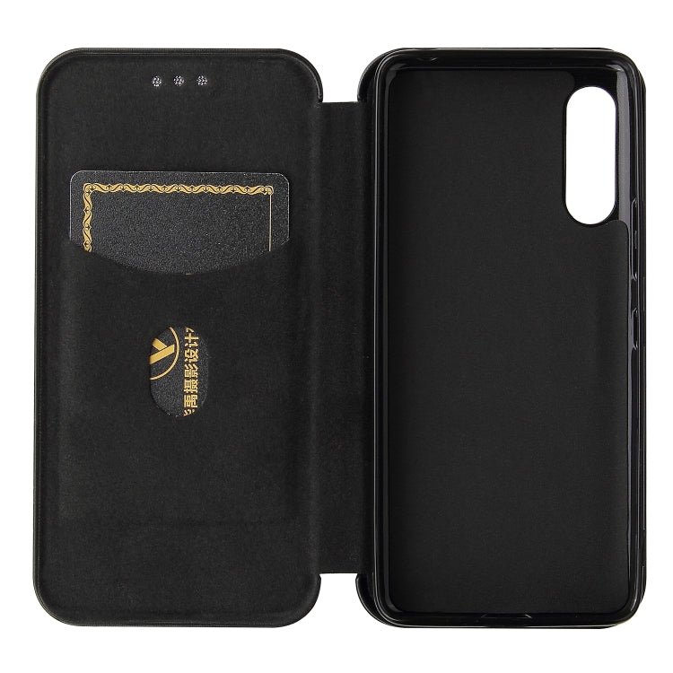 For Rakuten Hand Carbon Fiber Texture Horizontal Flip TPU + PC + PU Leather Case with Card Slot