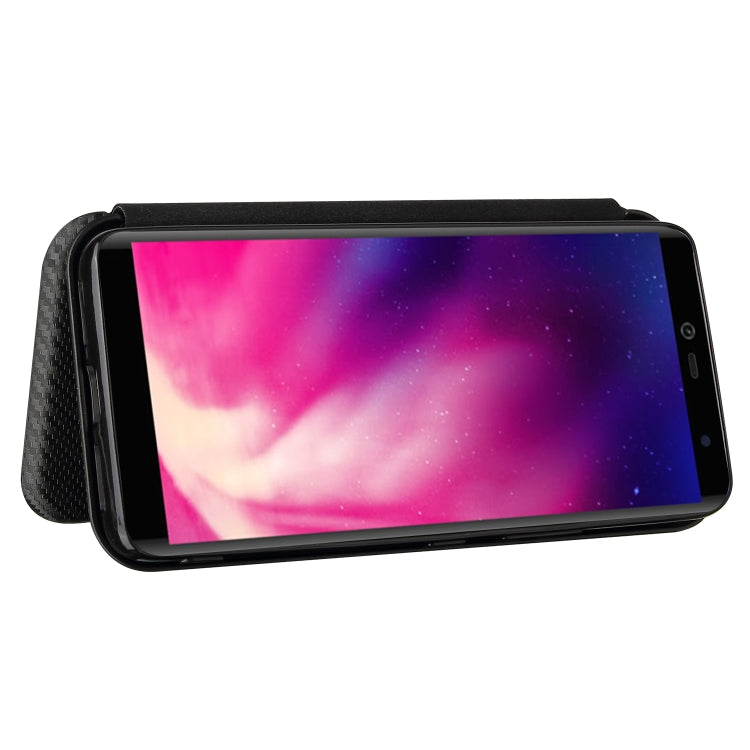 For Rakuten Hand Carbon Fiber Texture Horizontal Flip TPU + PC + PU Leather Case with Card Slot