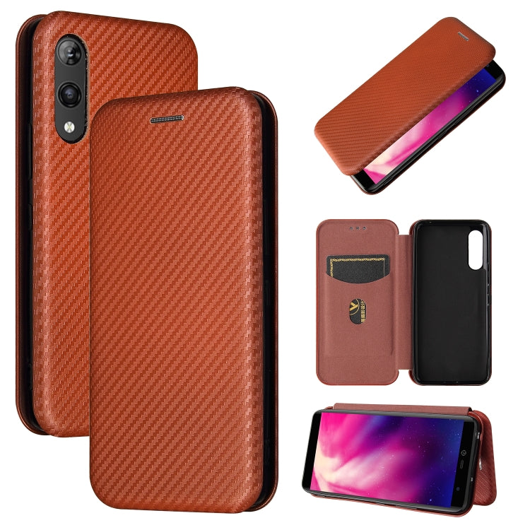 For Rakuten Hand Carbon Fiber Texture Horizontal Flip TPU + PC + PU Leather Case with Card Slot