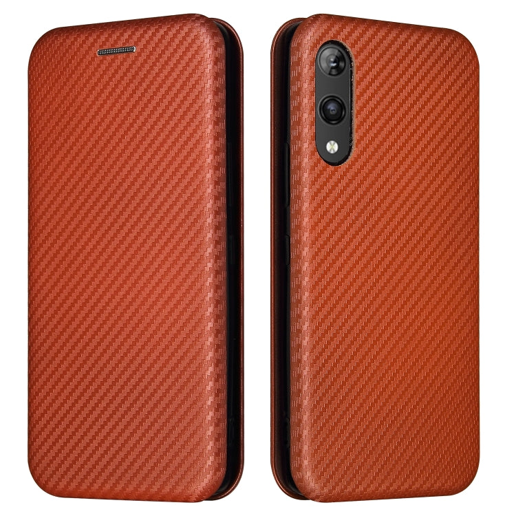 For Rakuten Hand Carbon Fiber Texture Horizontal Flip TPU + PC + PU Leather Case with Card Slot