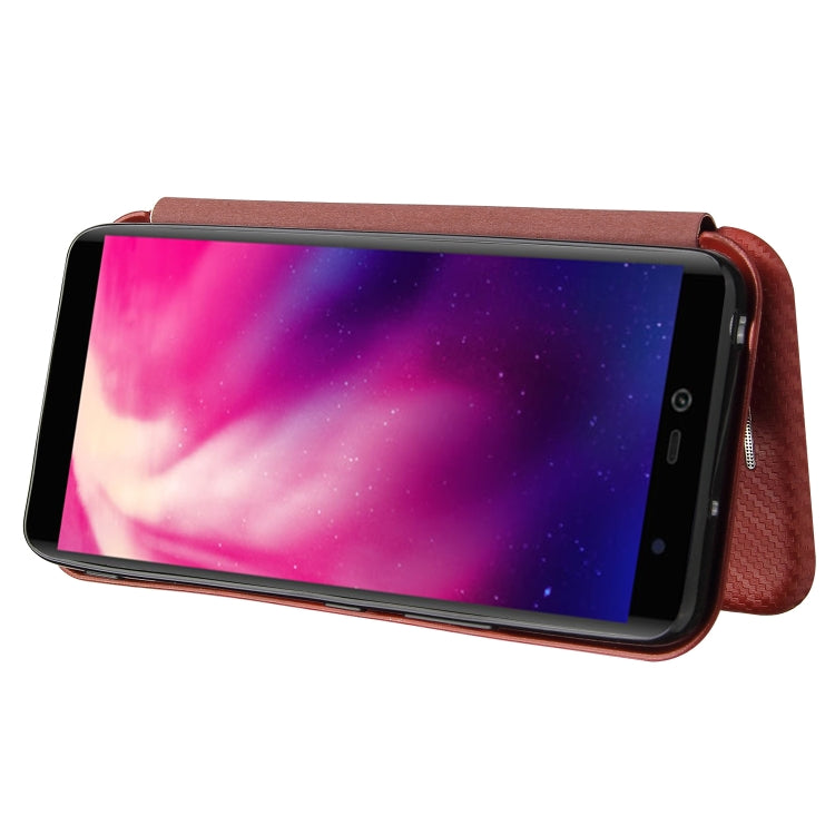 For Rakuten Hand Carbon Fiber Texture Horizontal Flip TPU + PC + PU Leather Case with Card Slot