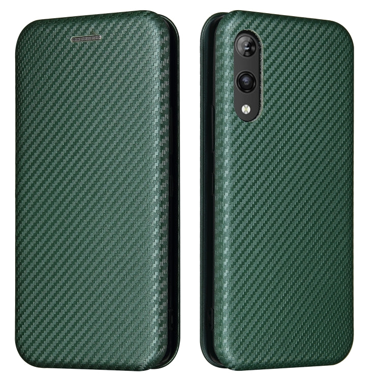 For Rakuten Hand Carbon Fiber Texture Horizontal Flip TPU + PC + PU Leather Case with Card Slot