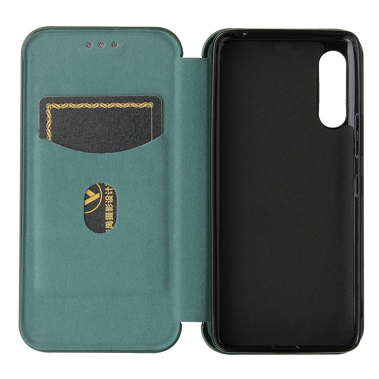 For Rakuten Hand Carbon Fiber Texture Horizontal Flip TPU + PC + PU Leather Case with Card Slot