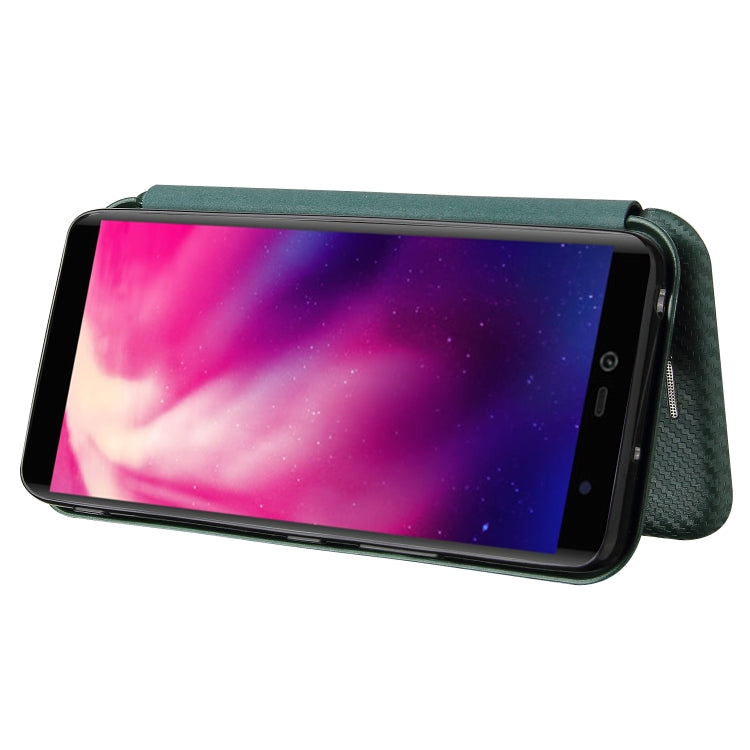 For Rakuten Hand Carbon Fiber Texture Horizontal Flip TPU + PC + PU Leather Case with Card Slot
