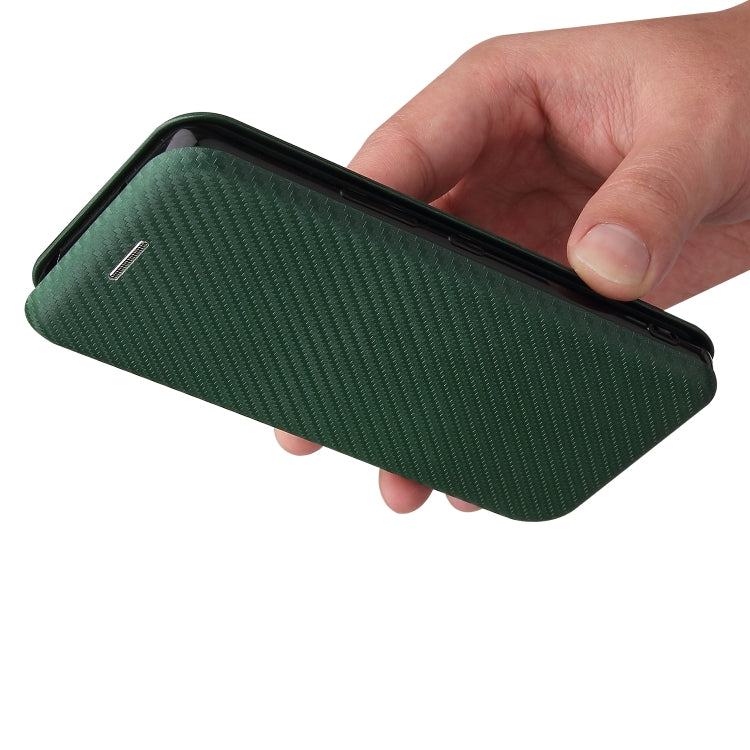 For Rakuten Hand Carbon Fiber Texture Horizontal Flip TPU + PC + PU Leather Case with Card Slot