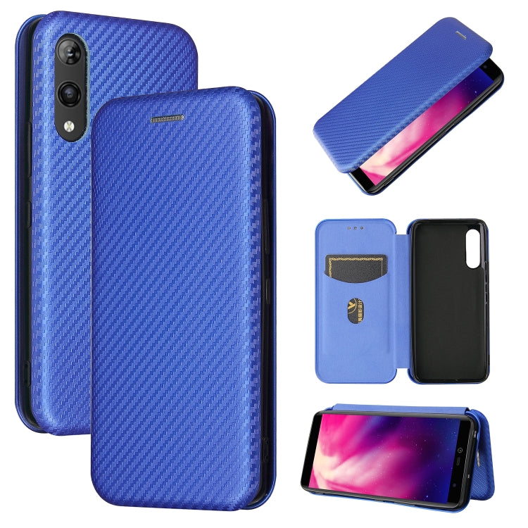 For Rakuten Hand Carbon Fiber Texture Horizontal Flip TPU + PC + PU Leather Case with Card Slot