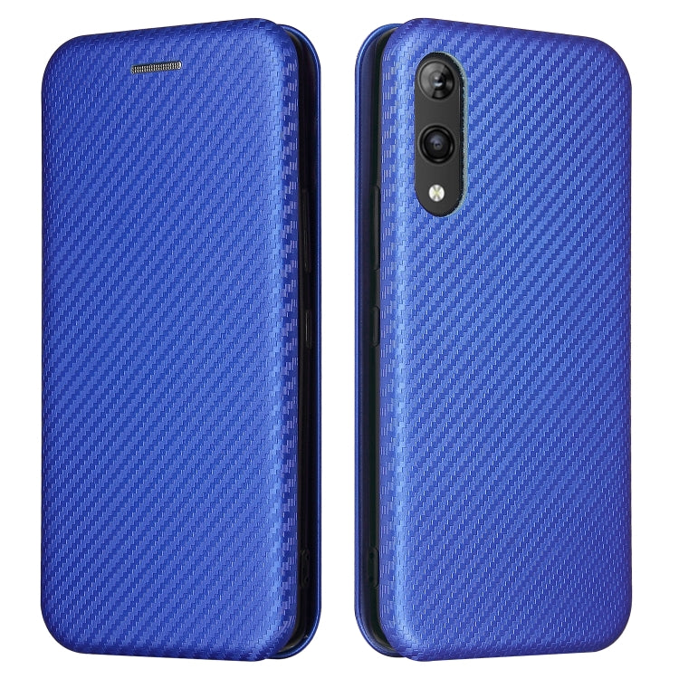 For Rakuten Hand Carbon Fiber Texture Horizontal Flip TPU + PC + PU Leather Case with Card Slot