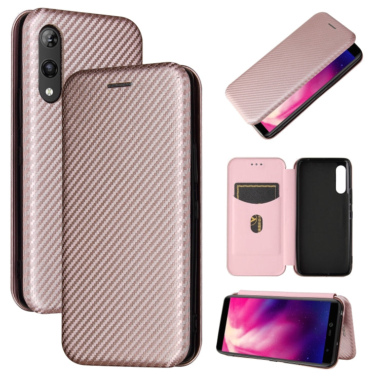 For Rakuten Hand Carbon Fiber Texture Horizontal Flip TPU + PC + PU Leather Case with Card Slot