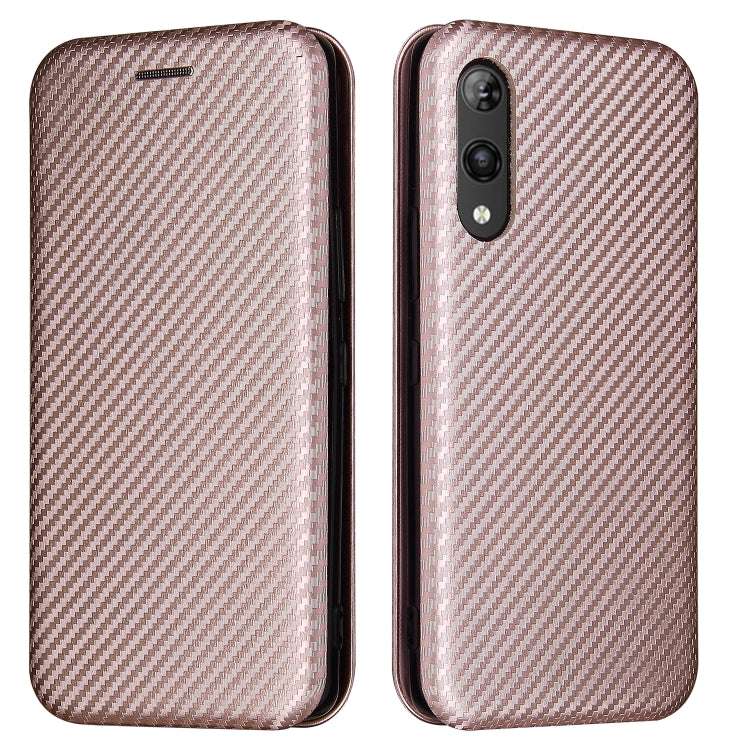 For Rakuten Hand Carbon Fiber Texture Horizontal Flip TPU + PC + PU Leather Case with Card Slot