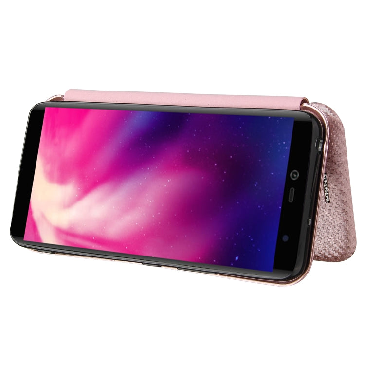 For Rakuten Hand Carbon Fiber Texture Horizontal Flip TPU + PC + PU Leather Case with Card Slot