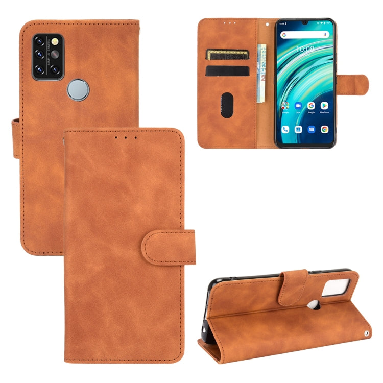 For UMIDIGI A9 Pro Solid Color Skin Feel Magnetic Buckle Horizontal Flip Calf Texture PU Leather Case with Holder & Card Slots & Wallet