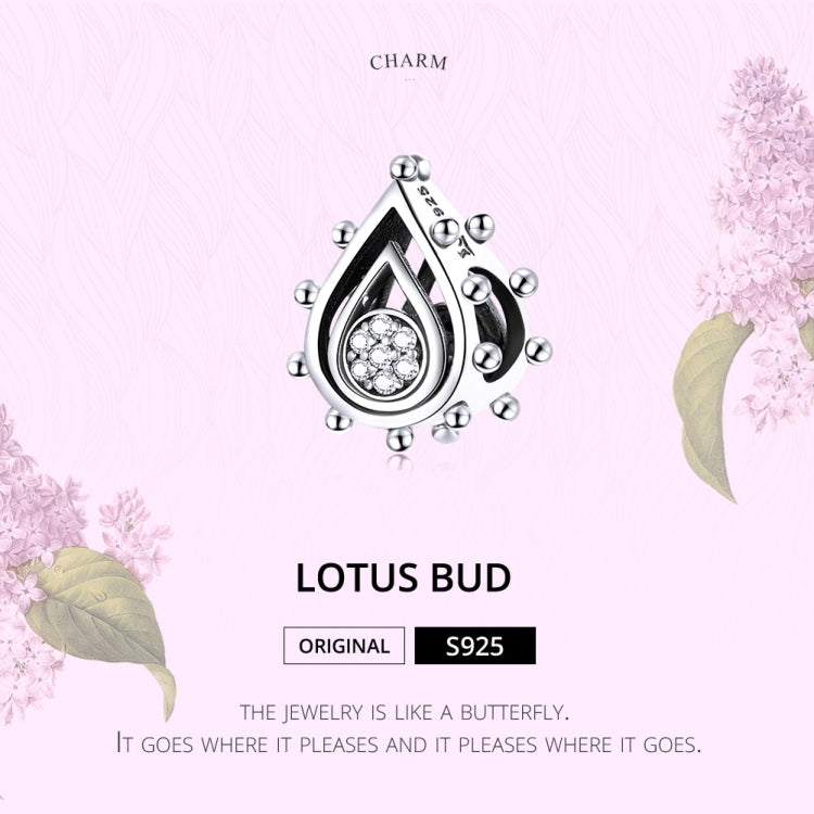 S925 Sterling Silver Lotus Bud Beads DIY Bracelet Necklace Accessories
