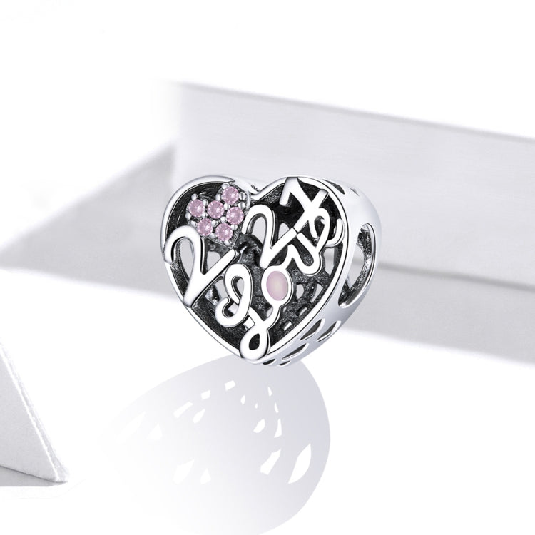 S925 Sterling Silver Love Confession Beads DIY Bracelet Necklace Accessories