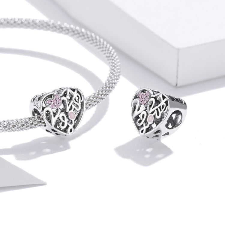 S925 Sterling Silver Love Confession Beads DIY Bracelet Necklace Accessories