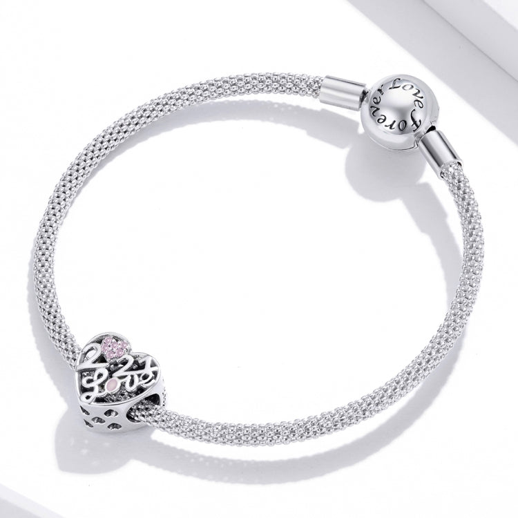 S925 Sterling Silver Love Confession Beads DIY Bracelet Necklace Accessories