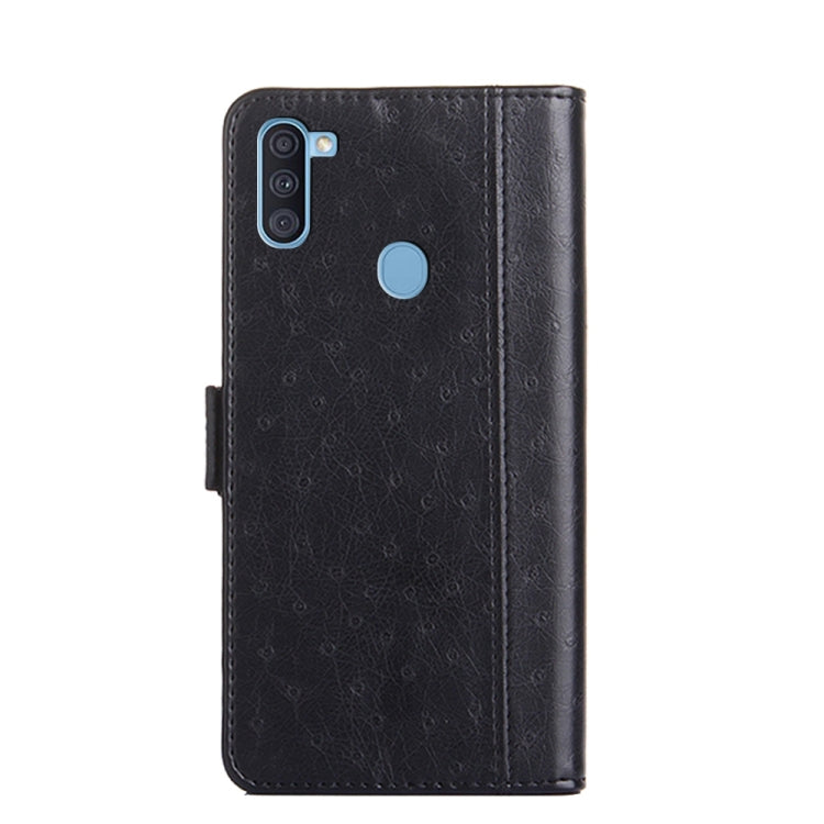 For Samsung Galaxy A11 Ostrich Texture PU + TPU Horizontal Flip Leather Case with Holder & Card Slots & Wallet