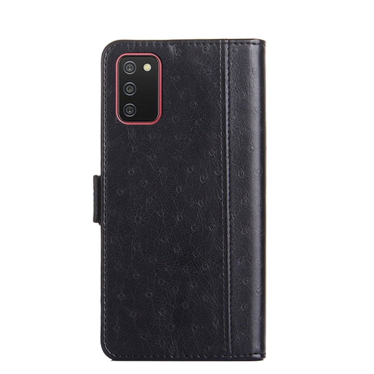 For Samsung Galaxy A02s Ostrich Texture PU + TPU Horizontal Flip Leather Case with Holder & Card Slots & Wallet