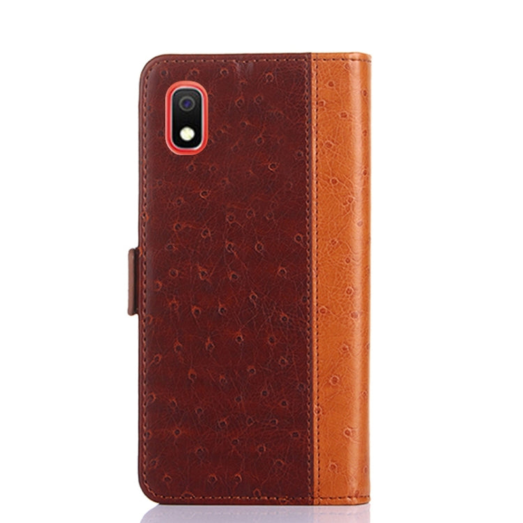 For Samsung Galaxy A10 Ostrich Texture PU + TPU Horizontal Flip Leather Case with Holder & Card Slots & Wallet