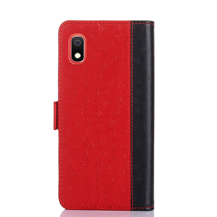 For Samsung Galaxy A10 Ostrich Texture PU + TPU Horizontal Flip Leather Case with Holder & Card Slots & Wallet