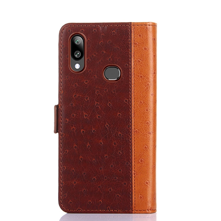 For Samsung Galaxy A10s Ostrich Texture PU + TPU Horizontal Flip Leather Case with Holder & Card Slots & Wallet