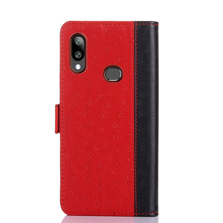 For Samsung Galaxy A10s Ostrich Texture PU + TPU Horizontal Flip Leather Case with Holder & Card Slots & Wallet