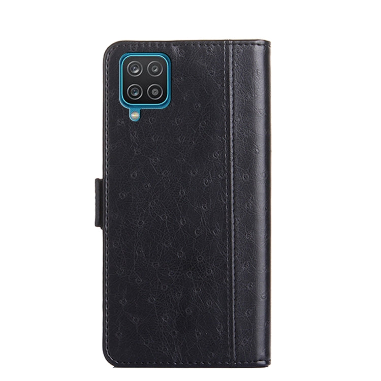 For Samsung Galaxy A12 Ostrich Texture PU + TPU Horizontal Flip Leather Case with Holder & Card Slots & Wallet