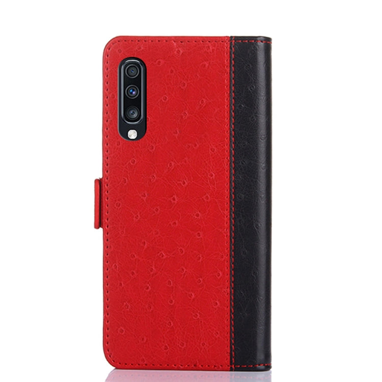 For Samsung Galaxy A70 Ostrich Texture PU + TPU Horizontal Flip Leather Case with Holder & Card Slots & Wallet
