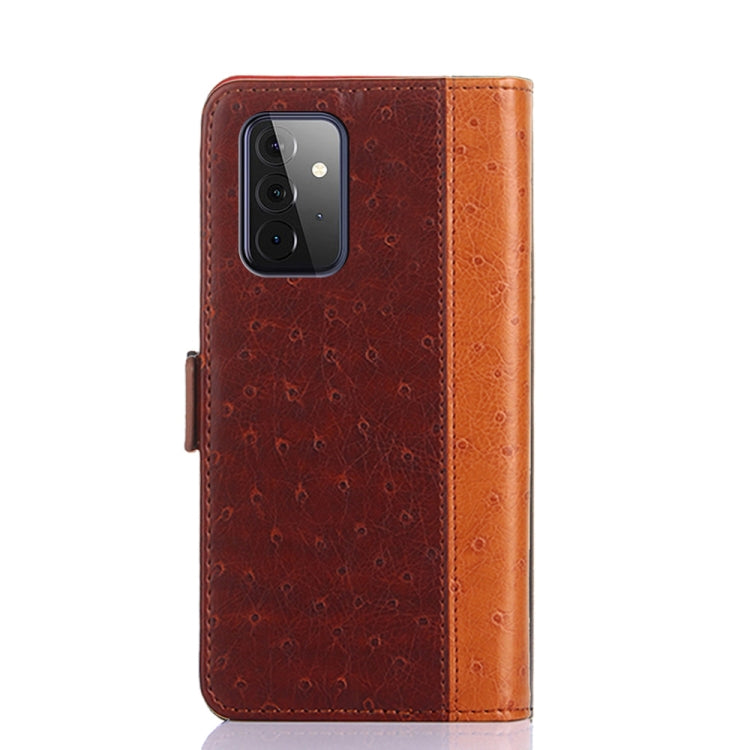 For Samsung Galaxy A72 5G / 4G Ostrich Texture PU + TPU Horizontal Flip Leather Case with Holder & Card Slots & Wallet