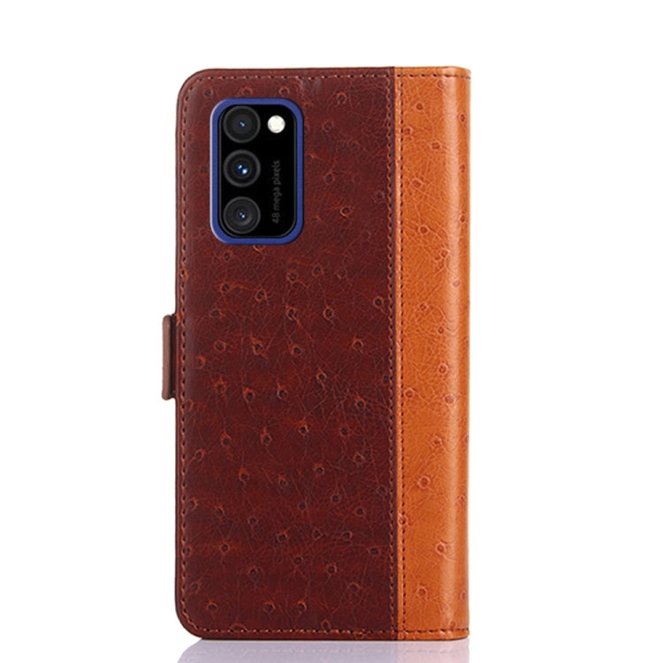 For Samsung Galaxy A91 Ostrich Texture PU + TPU Horizontal Flip Leather Case with Holder & Card Slots & Wallet