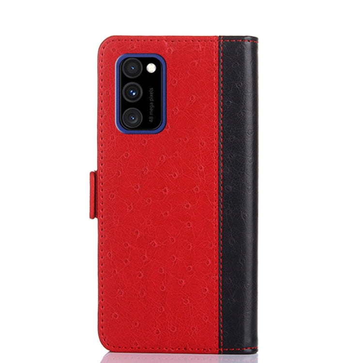 For Samsung Galaxy A91 Ostrich Texture PU + TPU Horizontal Flip Leather Case with Holder & Card Slots & Wallet