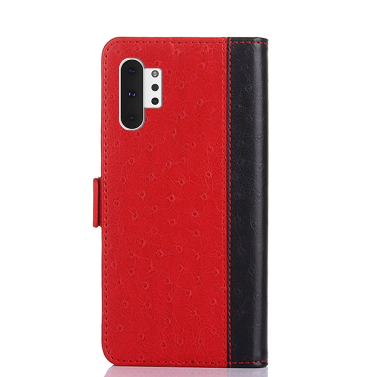 For Samsung Galaxy Note10+ Ostrich Texture PU + TPU Horizontal Flip Leather Case with Holder & Card Slots & Wallet