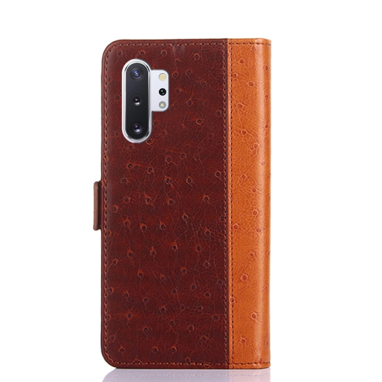 For Samsung Galaxy Note10 Ostrich Texture PU + TPU Horizontal Flip Leather Case with Holder & Card Slots & Wallet
